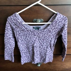 Vintage Betsey Johnson Leopard Crop Sweater